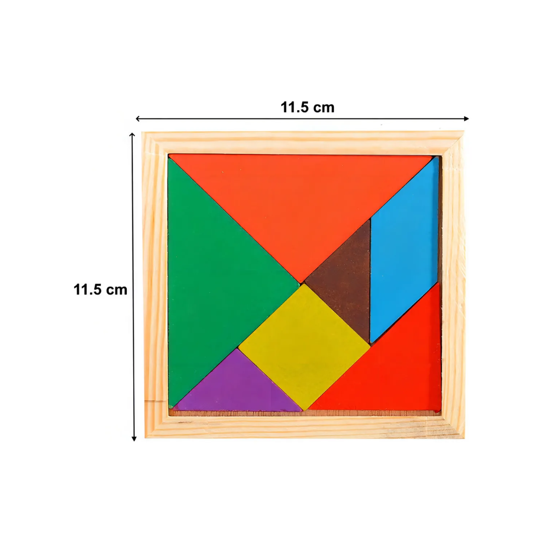 Rompecabezas Tangram de Madera Didáctico para Niños y Niñas