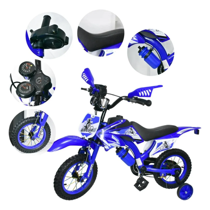 Bici Moto Para Niños Rodado 16 Con/sin Rueditas + Caramañola