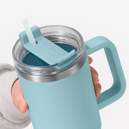 Vaso Térmico De 1200ml Con Acero Inoxidable - Celeste