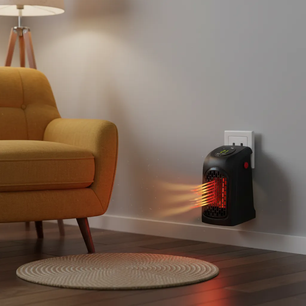 Calefactor Portátil Eléctrico 400W Para Enchufe De Pared