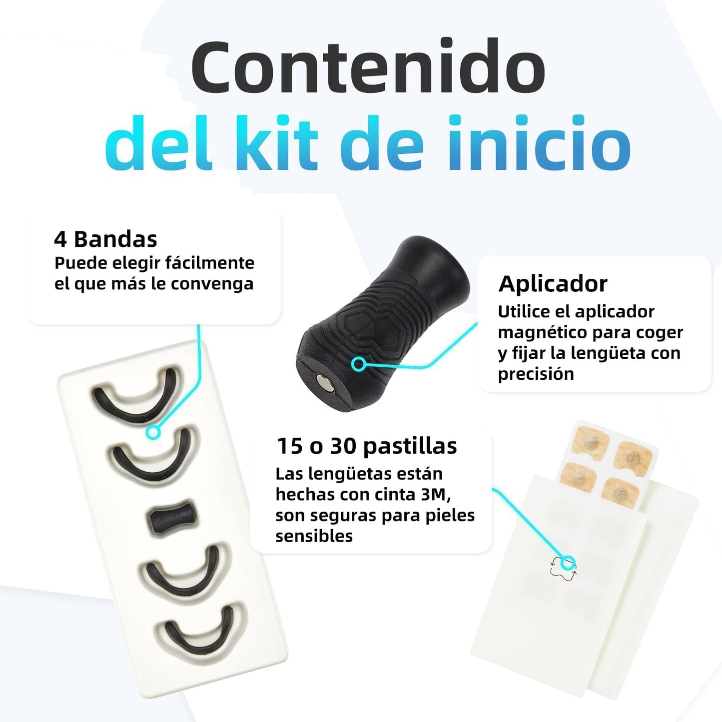 Kit dilatador respiratorio nasal - Anti-ronquido.