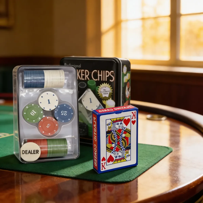 Set De Póker Completo 200 Fichas + 10 Mazos De Cartas Lata