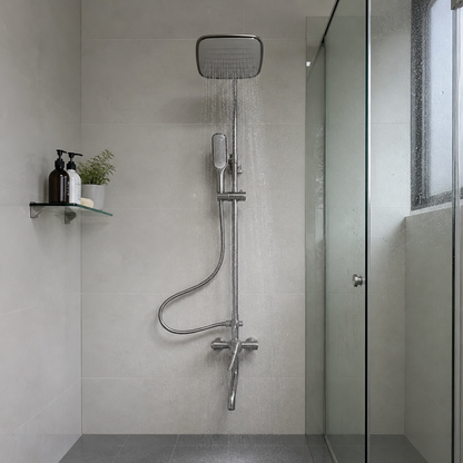 Duchero Con Soporte Barral De Ducha Monocomando Baño