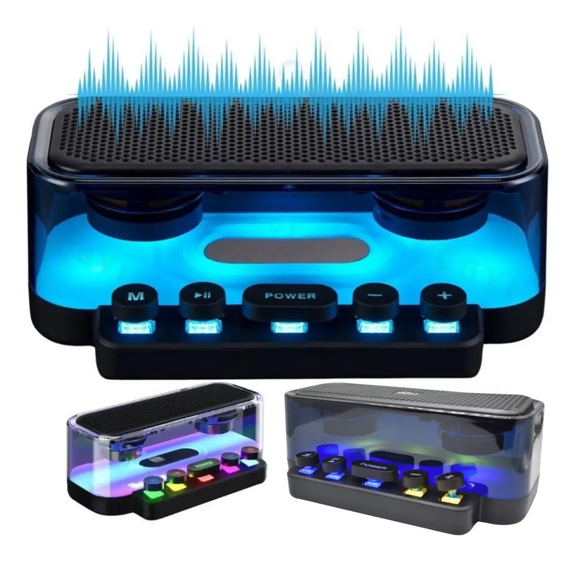 Parlante Bluetooth Con Luces Led Teclado