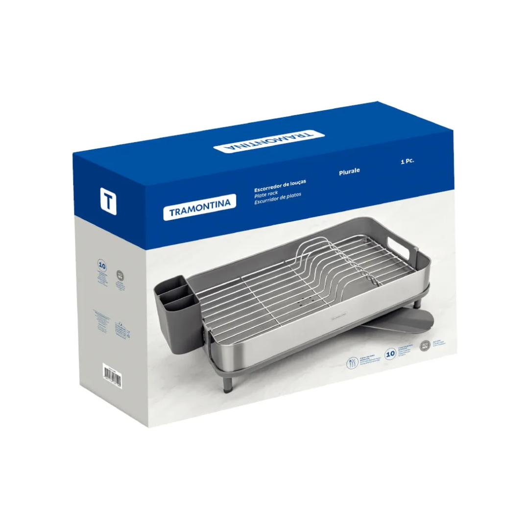 Escurridor De Acero 10 Platos Tramontina