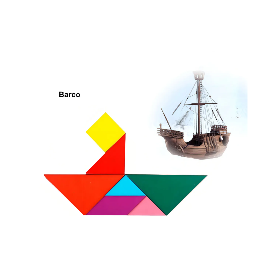 Rompecabezas Tangram de Madera Didáctico para Niños y Niñas
