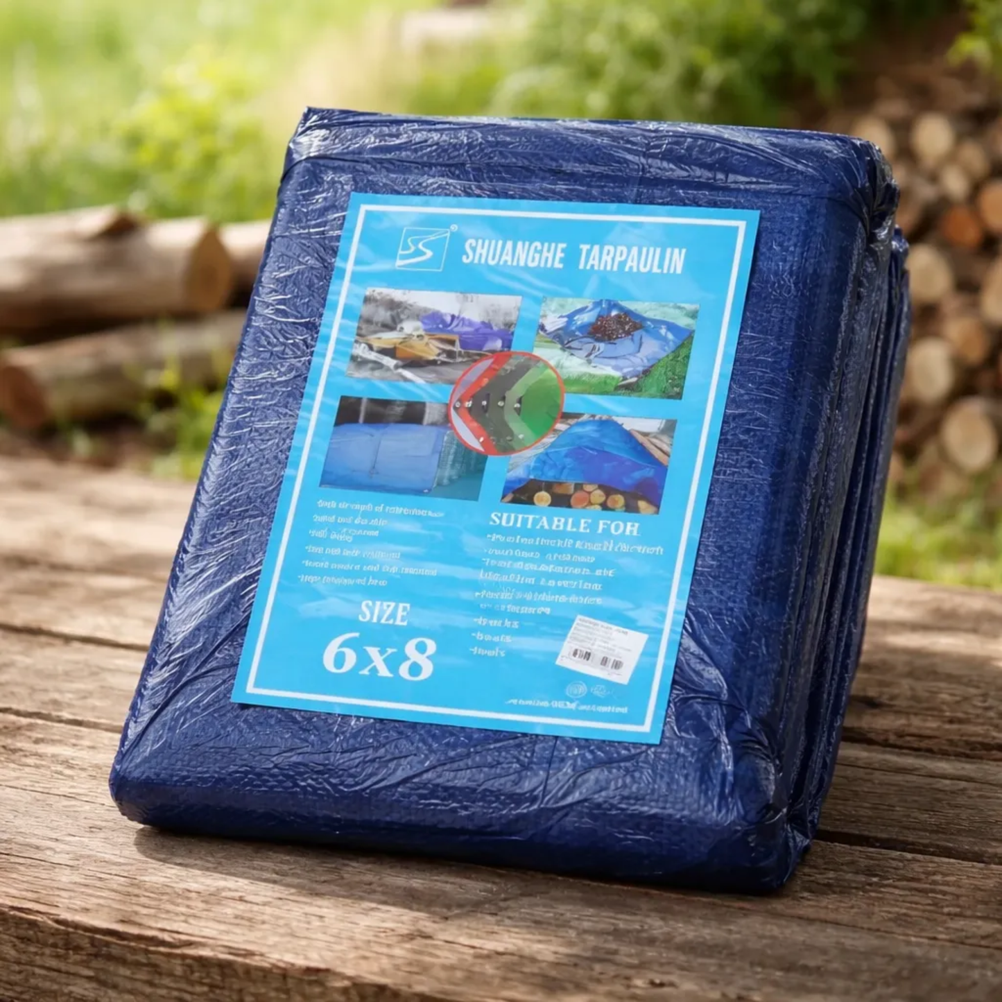 Lona Impermeable Exterior Con Ojales 6x8m Resistente Al Sol