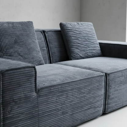 Sofá 2 Cuerpos De Espuma Comprimida Sillón Con Almohadones