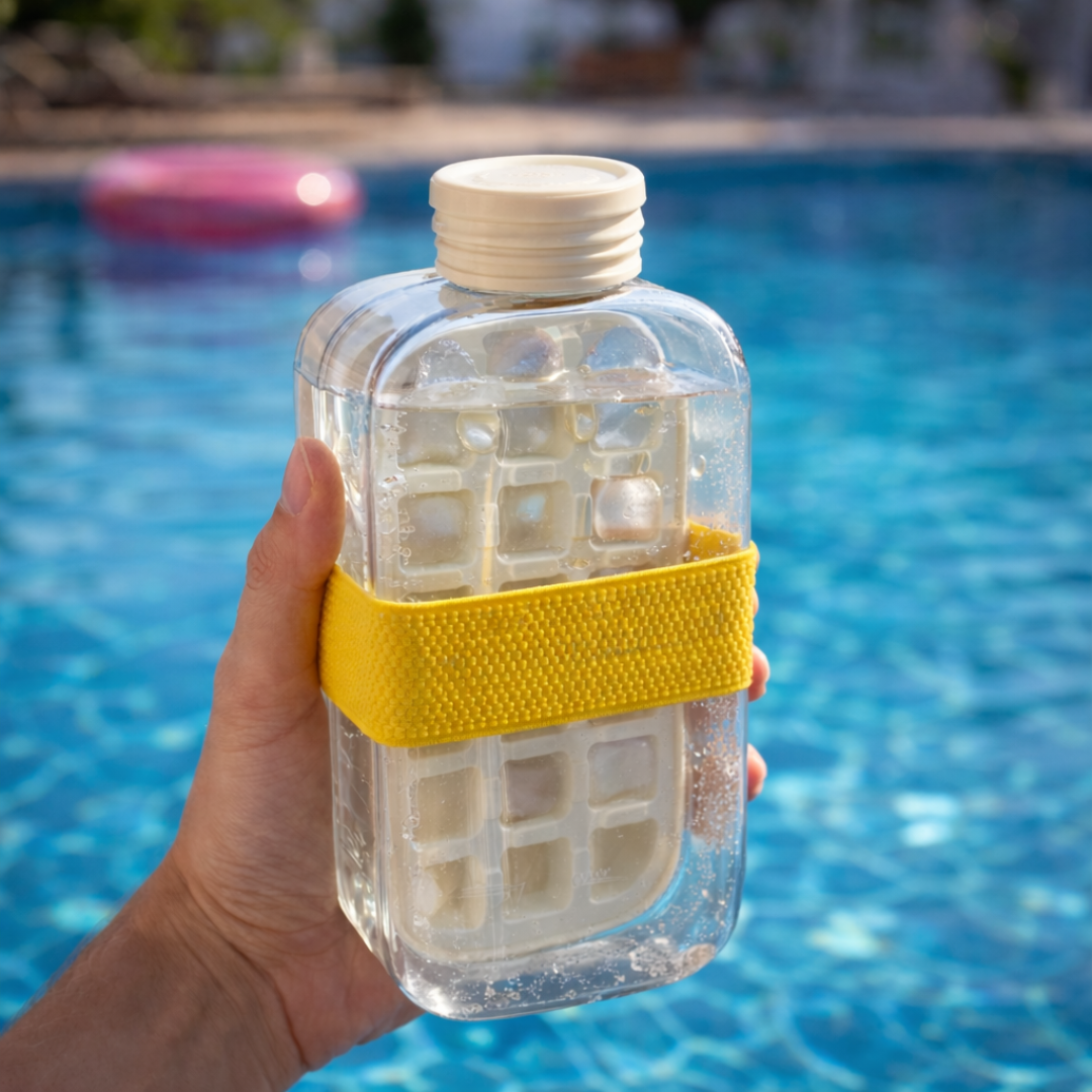 Botella con Hielera 800ml 2 en 1 Mantiene Bebidas Frías por Más Tiempo