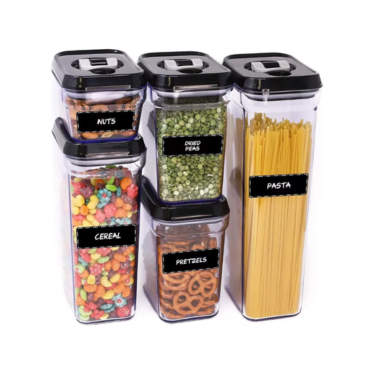 Set x7 Contenedores Herméticos Transparentes Premium para Alimentos