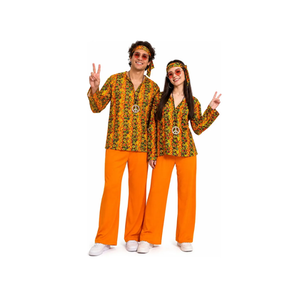 Disfraz Adulto Hippie Unisex Retro Nostalgia Fiesta Tematica