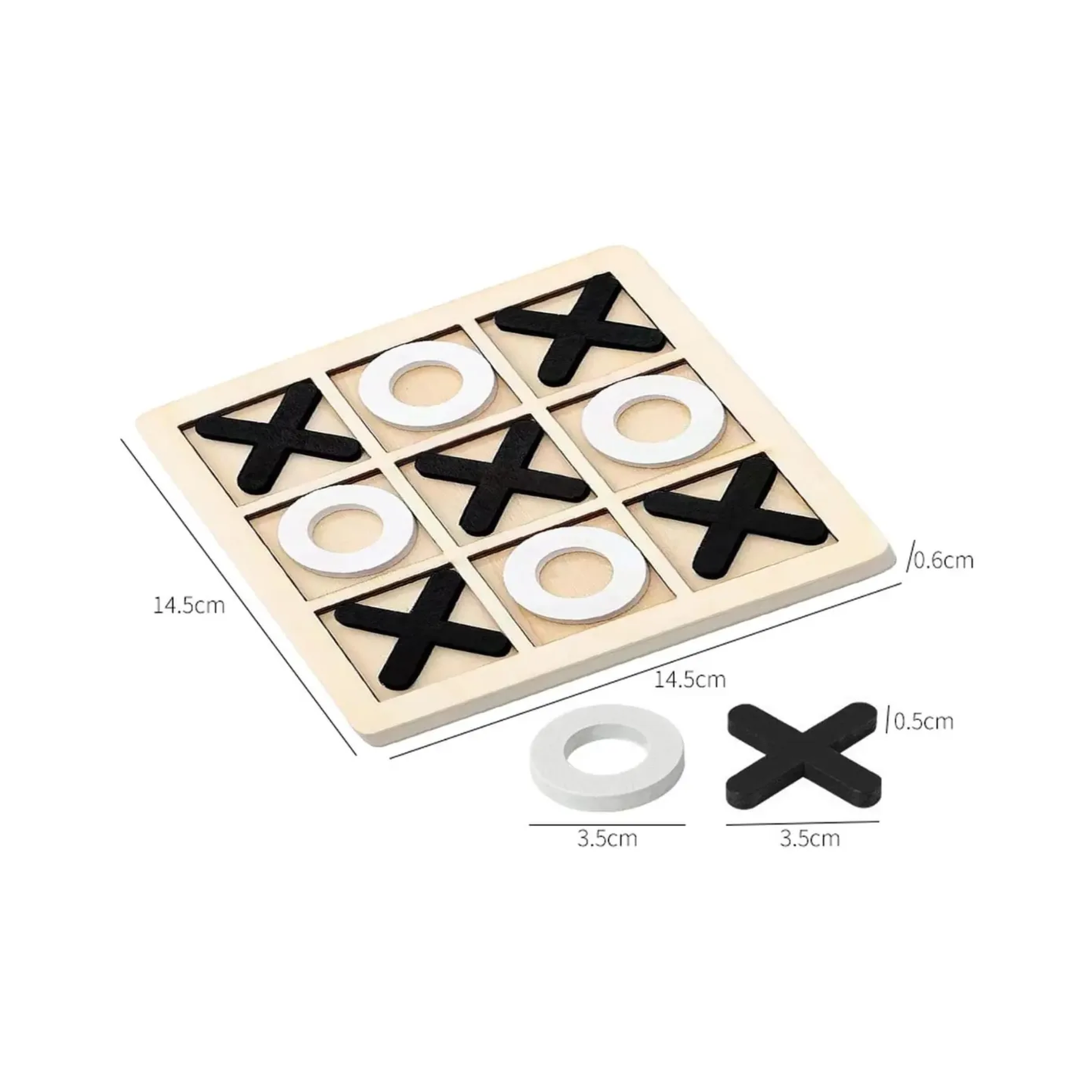 Juego De Mesa Tateti En Madera 15x15cm