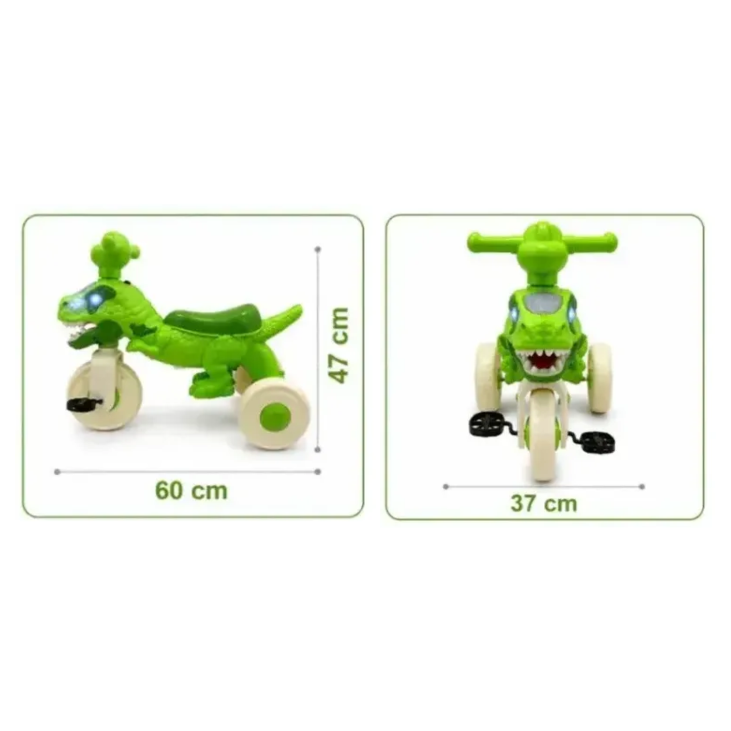 Buggy Triciclo Dinosaurio Para Niños Con Luces Y Sonido
