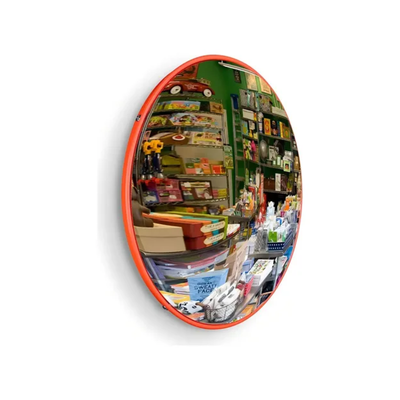 Espejo Curvado Seguridad O Entrada De Tráfico Color Naranja