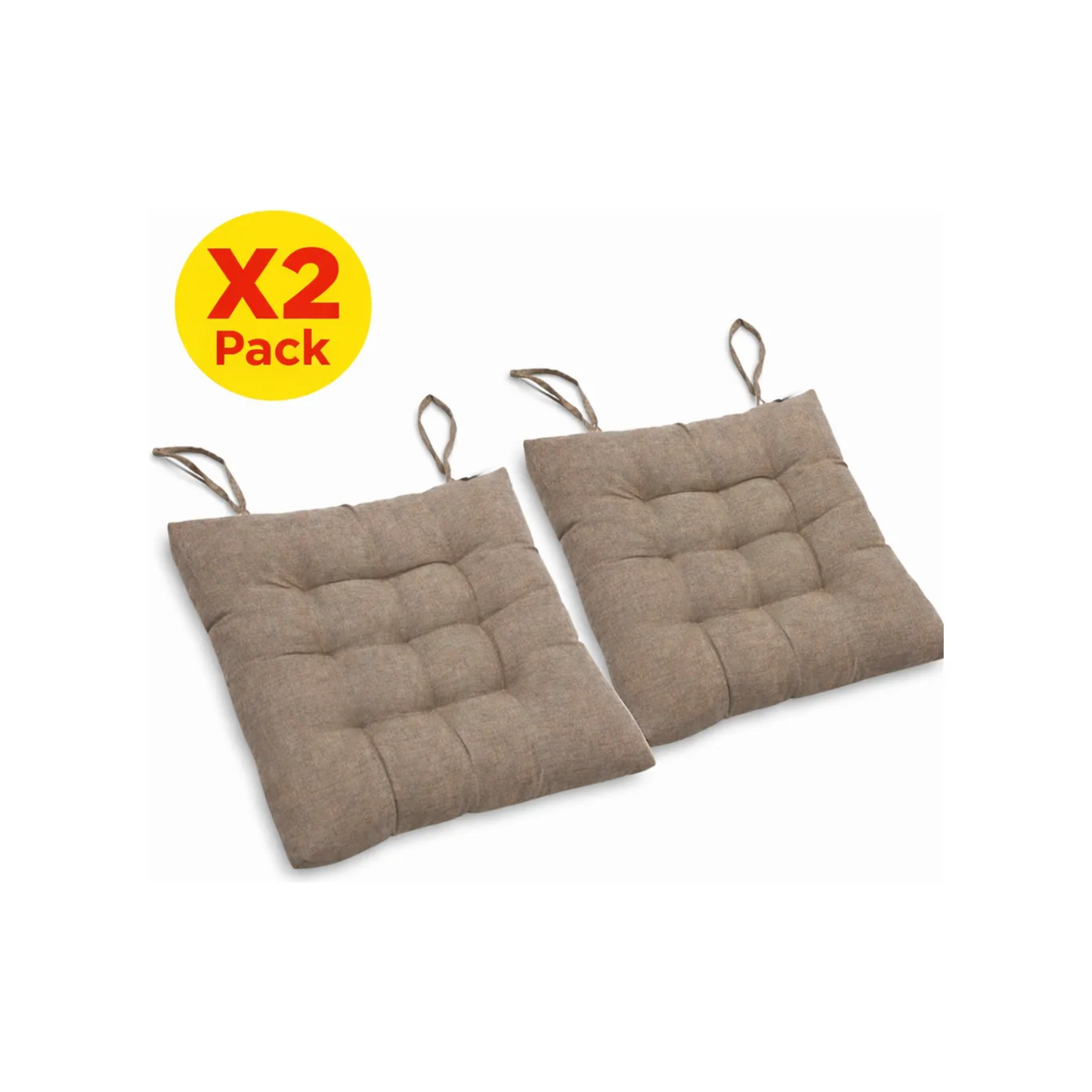Pack 2 Almohadones Para Sillas 38x38