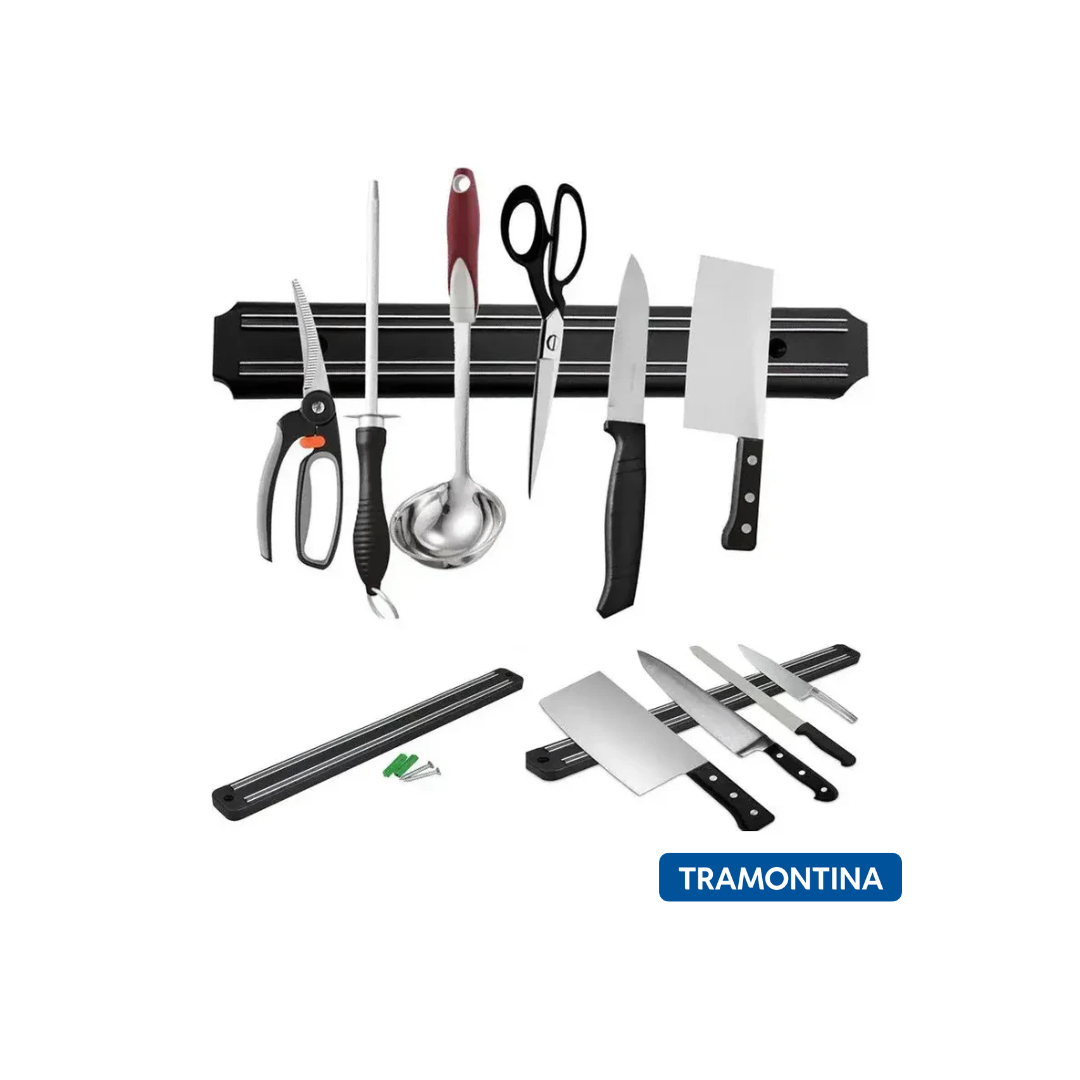 Soporte De Cuchillos Magnético De Pared Barra 55cm Tramontina