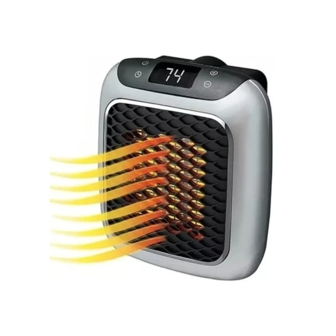 Mini Calentador Eléctrico Cerámico Con Control Pared 800w