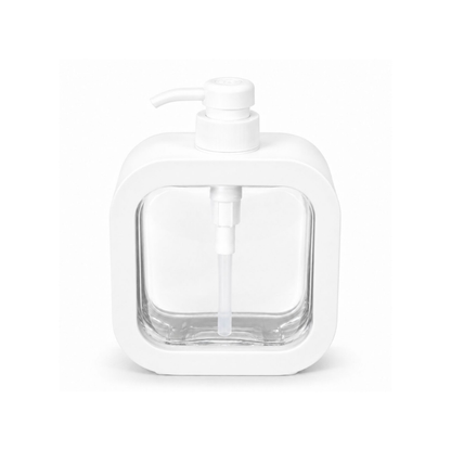 Dispenser Jabon Baño Cocina Detergente Transparente Blanco