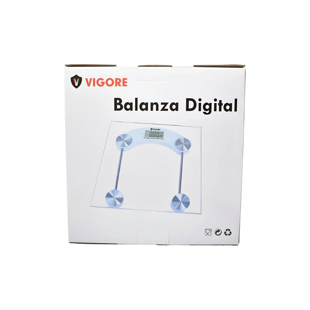 Balanza Digital Vigore Baño Para Peso Corporal Precisa Blanco