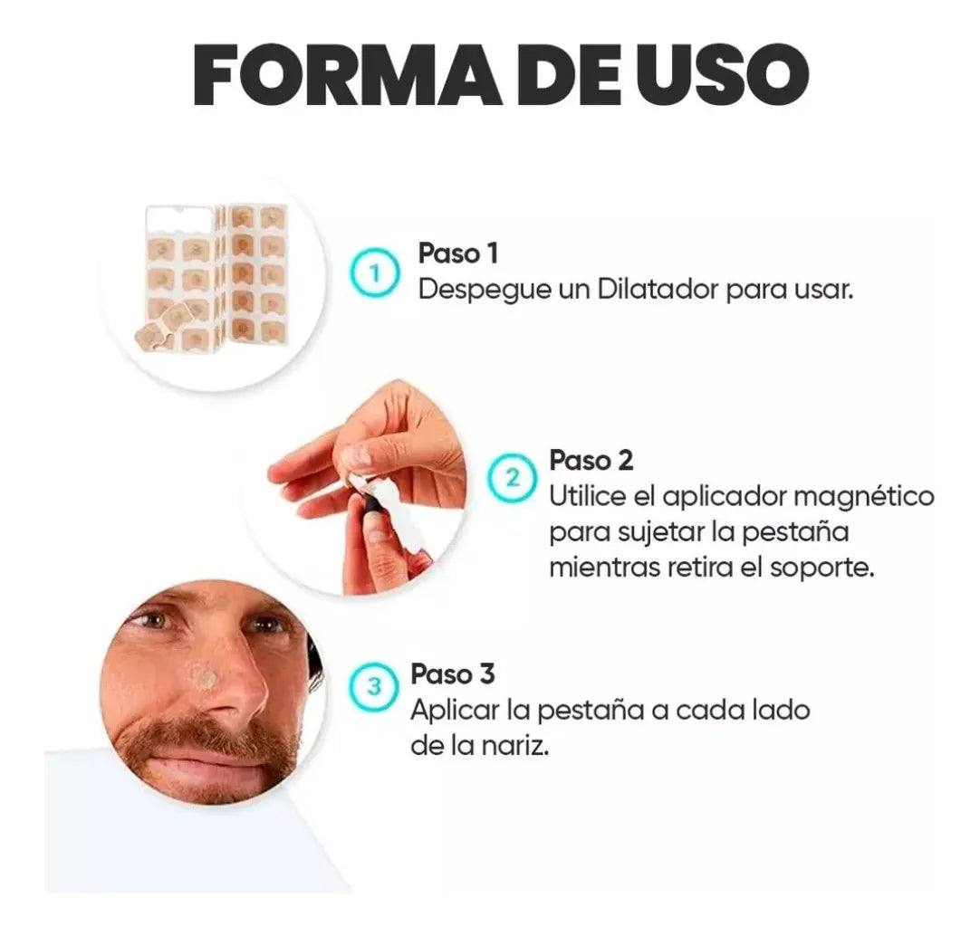 Kit dilatador respiratorio nasal - Anti-ronquido.
