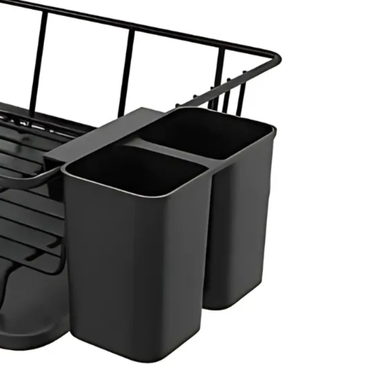 Escurridor De Platos Seca Vajilla y Cubiertos Negro