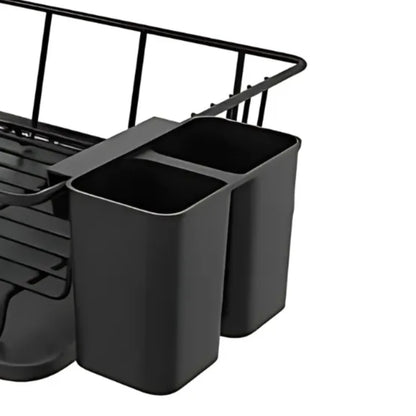 Escurridor De Platos Seca Vajilla y Cubiertos Negro