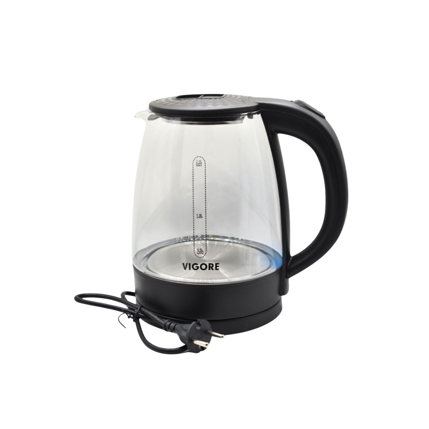 Jarra Eléctrica De Vidrio Transparente 2l Vigore Negro