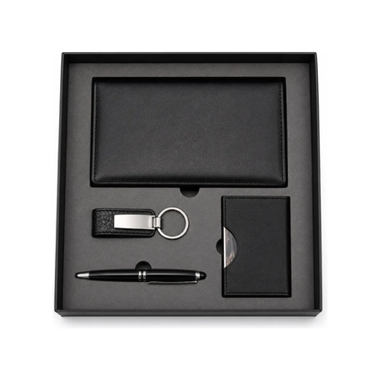 Set Regalo Hombre Billetera, Tarjetero, Llavero Y Lapicera
