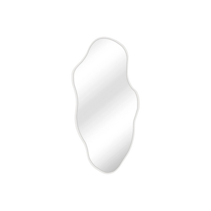 Espejo Grande De Pared Diseño Irregular Con Marco - BLANCO