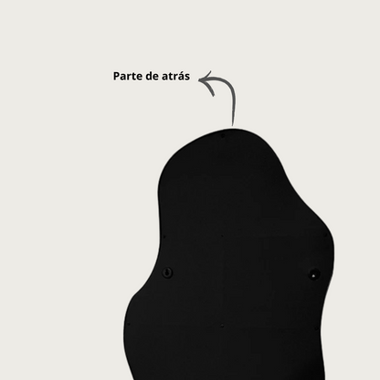 Espejo Grande De Pared Diseño Irregular Con Marco - BLANCO