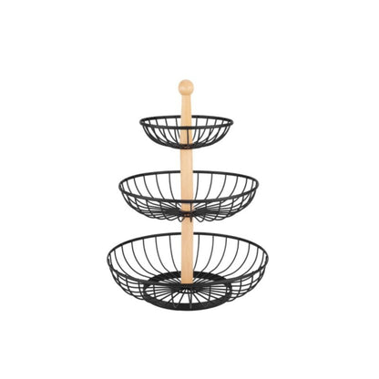 Organizador De Metal 3 Bandejas Frutero Multiuso Cocina