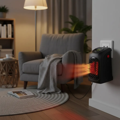 Calefactor Portátil Eléctrico 400W Para Enchufe De Pared