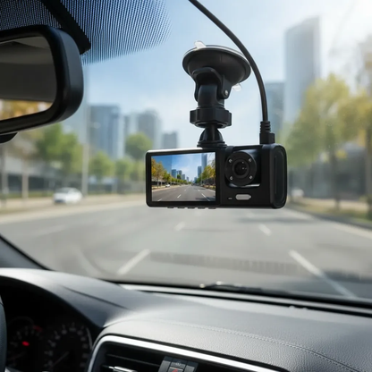 Camara Para Auto Frontal + Trasera Dashcam Full Hd Seguridad