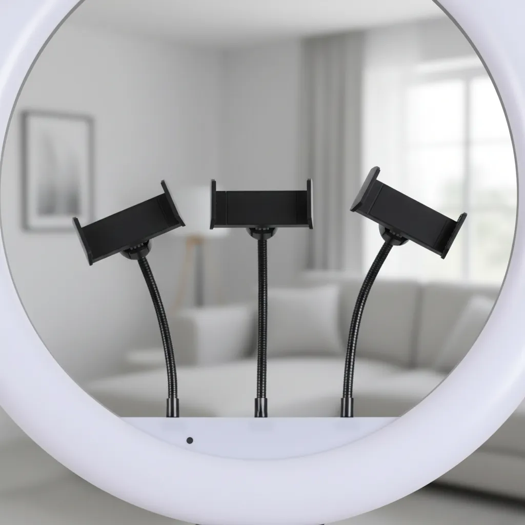 Aro De Luz Led Con Trípode Y Control 47cm 3 Dispositivos