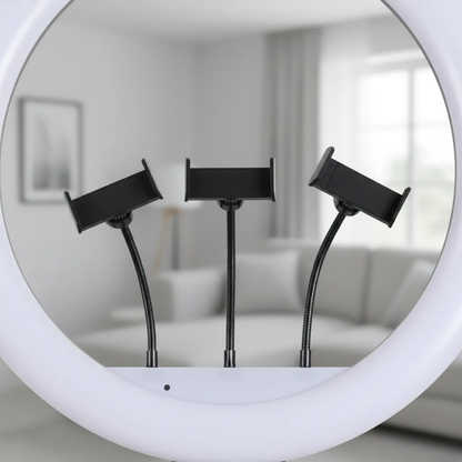 Aro De Luz Led Con Trípode Y Control 47cm 3 Dispositivos