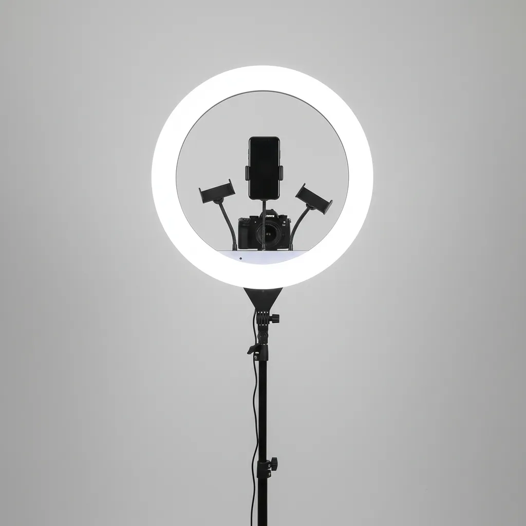 Aro De Luz Led Con Trípode Y Control 47cm 3 Dispositivos