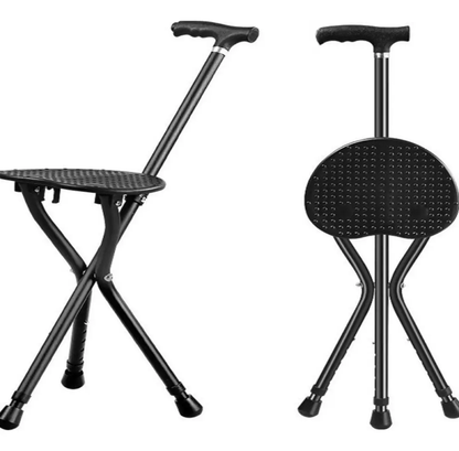 Baston Con Asiento Plegable Y Ajustable 90cms Adultos Mayor