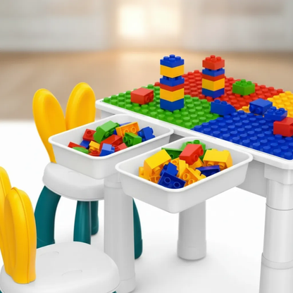 Mesa Y Silla Infantil Didáctica Con Bloques Para Niños