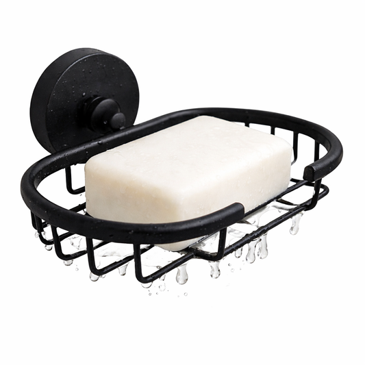 Jabonera Con Escurridor Para Baño o Cocina Negra