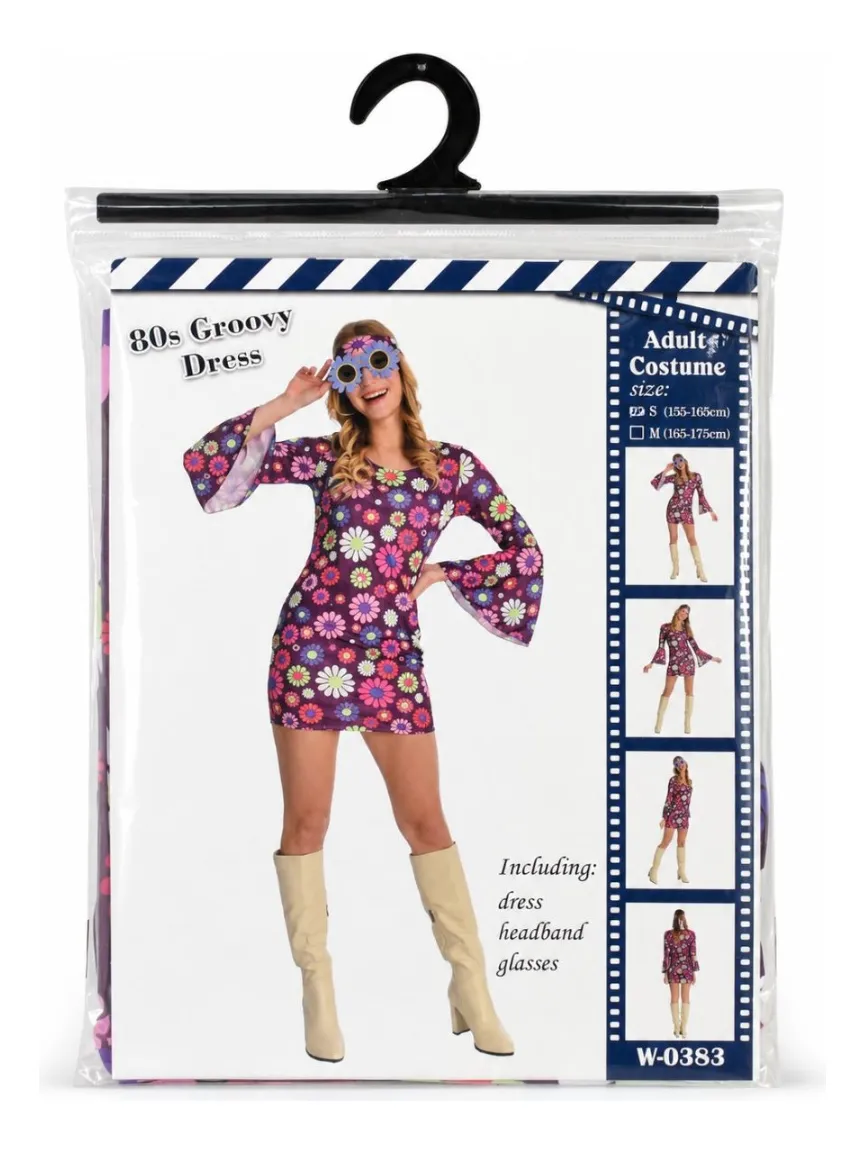 Disfraz Vestido Para Adulto Nostalgia Retro Modo Fiesta