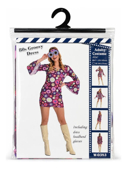 Disfraz Vestido Para Adulto Nostalgia Retro Modo Fiesta