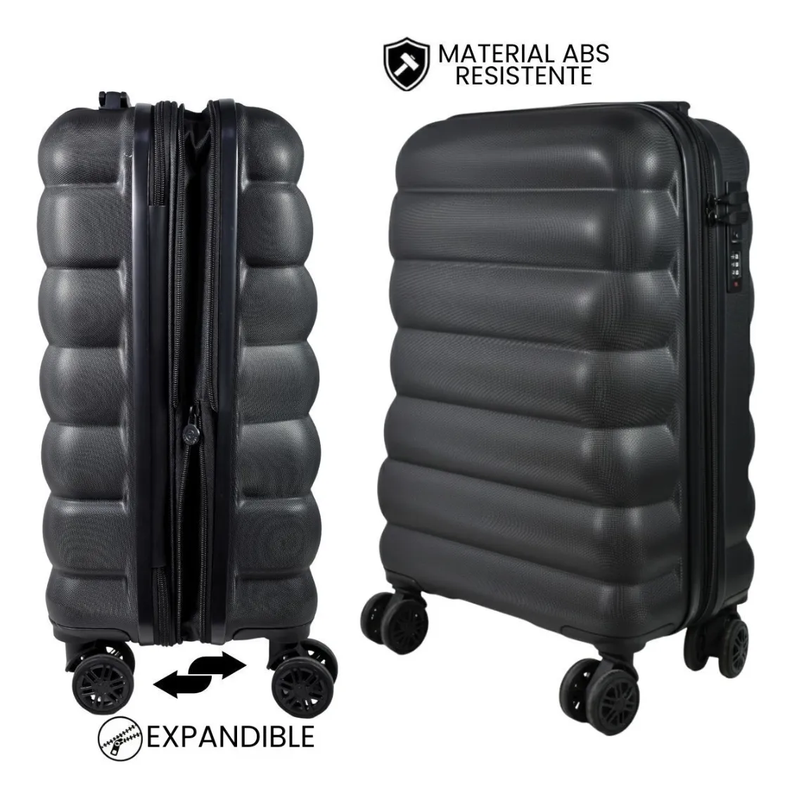 Valija De Viaje Carry On Expandible Rigida Puffer 19´
