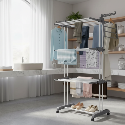 Tender Vertical 3 Estantes Plegable Para Espacios Reducidos