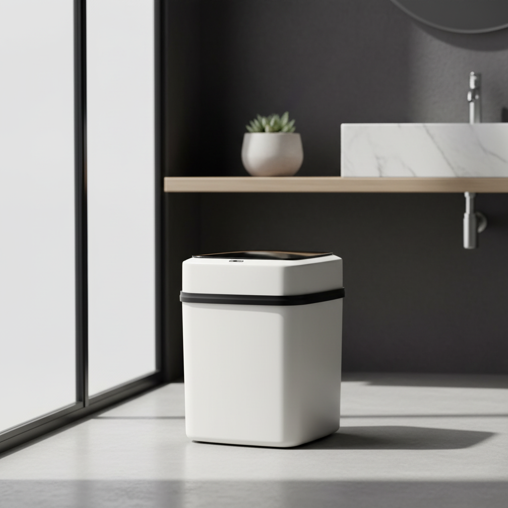 Papelera Automática Con Sensor 8L Blanco