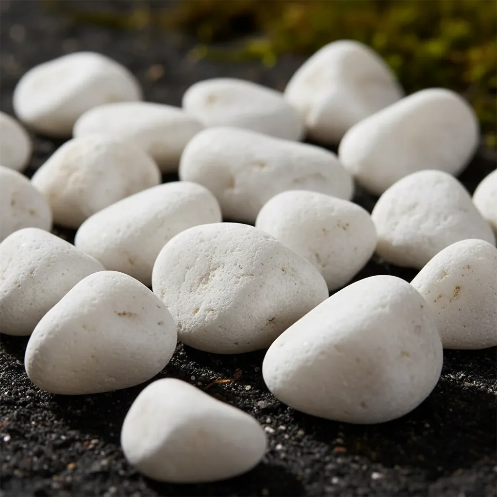 Piedras Blancas Para Decoración Jardin Maceta Florero 500gr