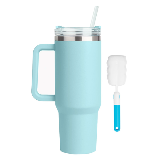 Vaso Térmico De 1200ml Con Acero Inoxidable - Celeste
