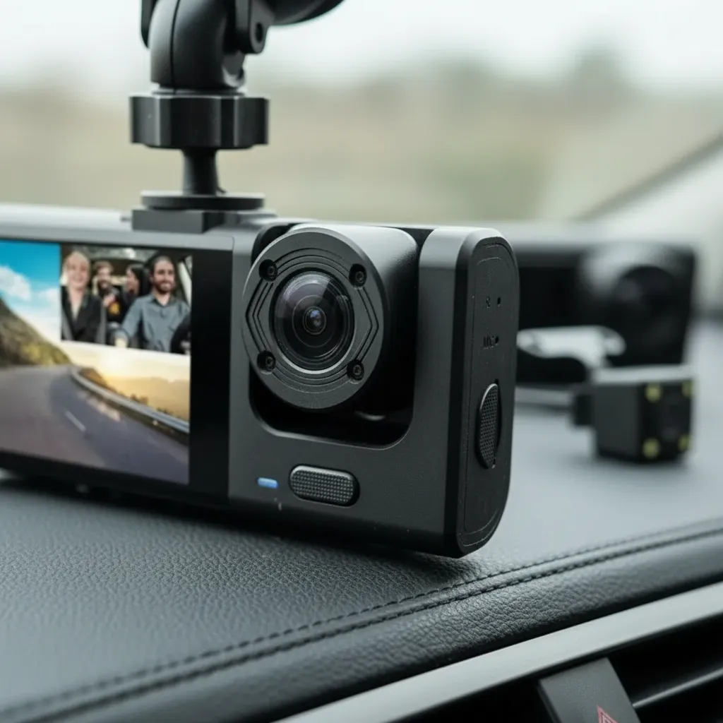 Camara Para Auto Frontal + Trasera Dashcam Full Hd Seguridad