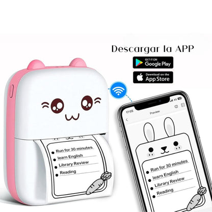 Mini impresora térmica bluetooth + Rollo de papel